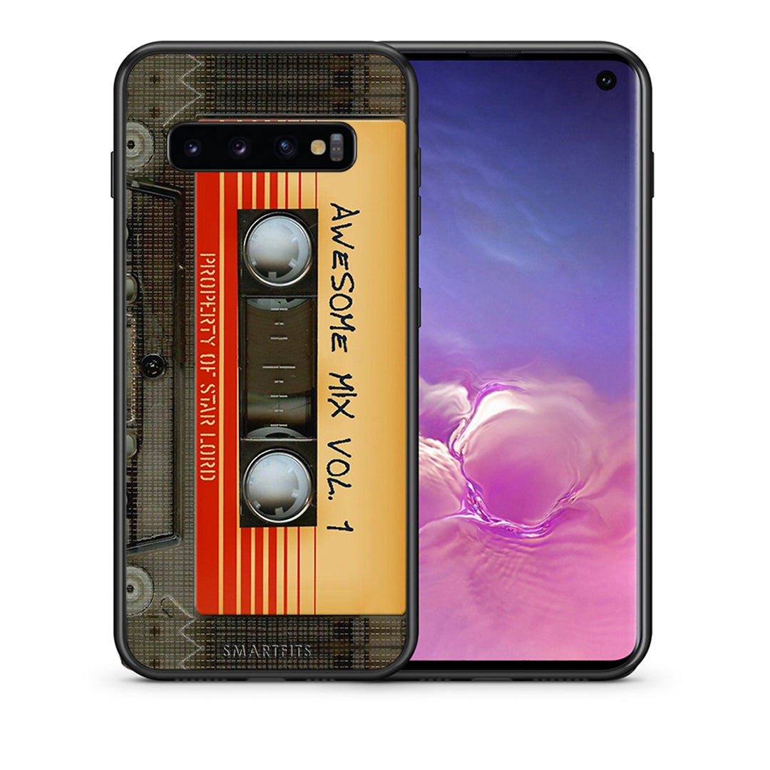 Θήκη Samsung S10+ Awesome Mix από τη Smartfits με σχέδιο στο πίσω μέρος και μαύρο περίβλημα | Samsung S10+ Awesome Mix case with colorful back and black bezels