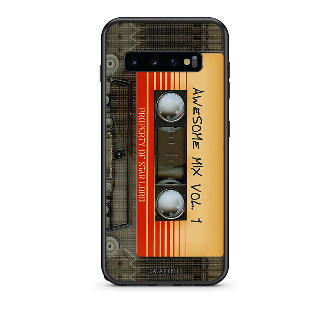 samsung s10 plus Awesome Mix θήκη από τη Smartfits με σχέδιο στο πίσω μέρος και μαύρο περίβλημα | Smartphone case with colorful back and black bezels by Smartfits