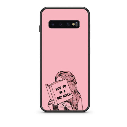 samsung s10 plus Bad Bitch θήκη από τη Smartfits με σχέδιο στο πίσω μέρος και μαύρο περίβλημα | Smartphone case with colorful back and black bezels by Smartfits