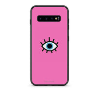 Thumbnail for samsung s10 plus Blue Eye Pink θήκη από τη Smartfits με σχέδιο στο πίσω μέρος και μαύρο περίβλημα | Smartphone case with colorful back and black bezels by Smartfits