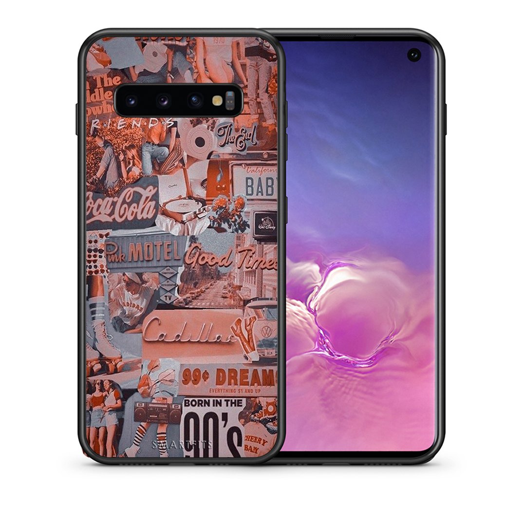 Θήκη Samsung S10+ Born In 90s από τη Smartfits με σχέδιο στο πίσω μέρος και μαύρο περίβλημα | Samsung S10+ Born In 90s case with colorful back and black bezels