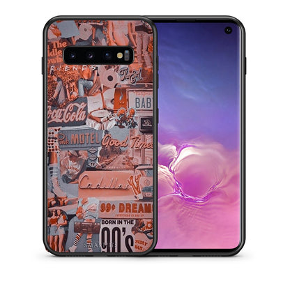 Θήκη Samsung S10 Born In 90s από τη Smartfits με σχέδιο στο πίσω μέρος και μαύρο περίβλημα | Samsung S10 Born In 90s case with colorful back and black bezels