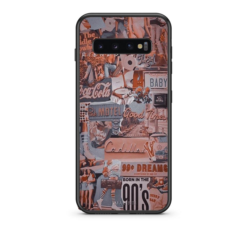 samsung s10 plus Born In 90s θήκη από τη Smartfits με σχέδιο στο πίσω μέρος και μαύρο περίβλημα | Smartphone case with colorful back and black bezels by Smartfits