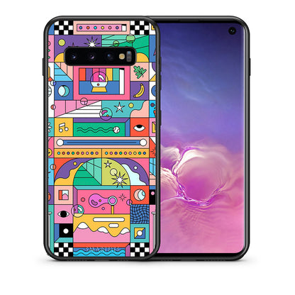 Θήκη Samsung S10 Bubbles Soap από τη Smartfits με σχέδιο στο πίσω μέρος και μαύρο περίβλημα | Samsung S10 Bubbles Soap case with colorful back and black bezels