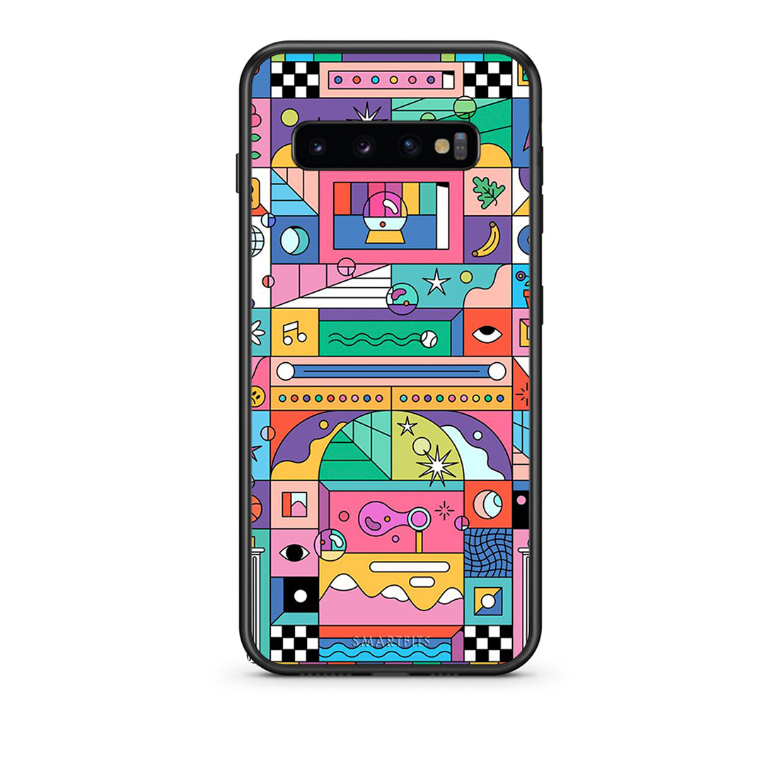 samsung s10 plus Bubbles Soap θήκη από τη Smartfits με σχέδιο στο πίσω μέρος και μαύρο περίβλημα | Smartphone case with colorful back and black bezels by Smartfits