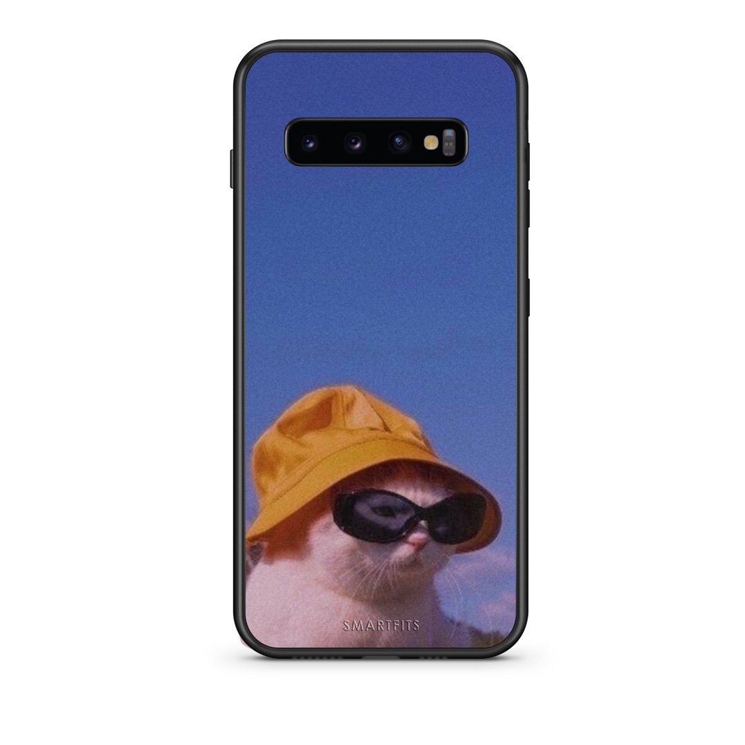 samsung s10 Cat Diva θήκη από τη Smartfits με σχέδιο στο πίσω μέρος και μαύρο περίβλημα | Smartphone case with colorful back and black bezels by Smartfits