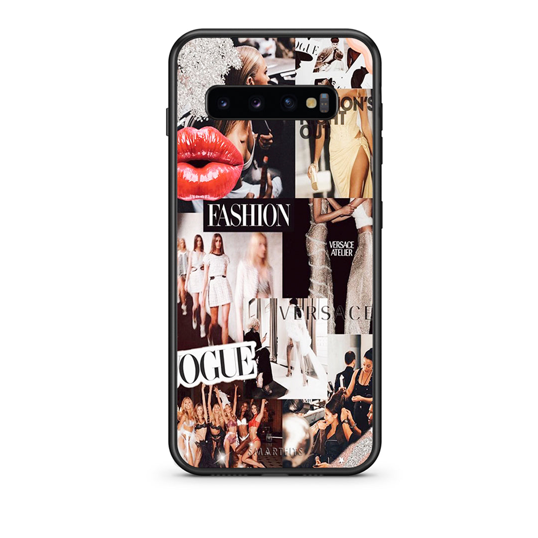 samsung s10 plus Collage Fashion Θήκη Αγίου Βαλεντίνου από τη Smartfits με σχέδιο στο πίσω μέρος και μαύρο περίβλημα | Smartphone case with colorful back and black bezels by Smartfits