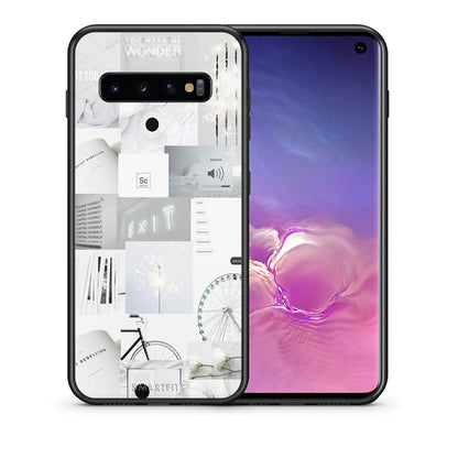 Θήκη Αγίου Βαλεντίνου Samsung S10+ Collage Make Me Wonder από τη Smartfits με σχέδιο στο πίσω μέρος και μαύρο περίβλημα | Samsung S10+ Collage Make Me Wonder case with colorful back and black bezels