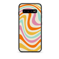 Thumbnail for samsung s10 plus Colourful Waves θήκη από τη Smartfits με σχέδιο στο πίσω μέρος και μαύρο περίβλημα | Smartphone case with colorful back and black bezels by Smartfits