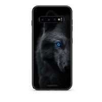 Thumbnail for samsung s10 Dark Wolf θήκη από τη Smartfits με σχέδιο στο πίσω μέρος και μαύρο περίβλημα | Smartphone case with colorful back and black bezels by Smartfits