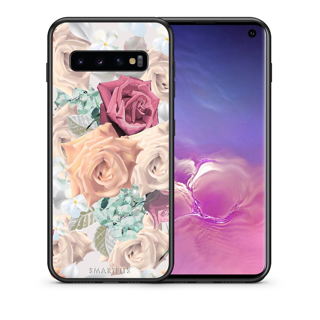 Θήκη Samsung S10 Bouquet Floral από τη Smartfits με σχέδιο στο πίσω μέρος και μαύρο περίβλημα | Samsung S10 Bouquet Floral case with colorful back and black bezels