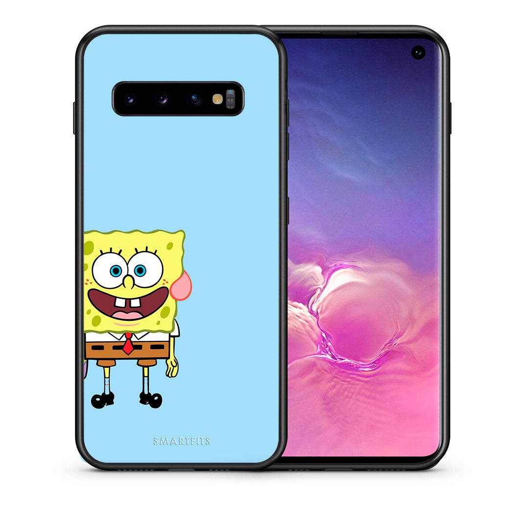 Θήκη Samsung S10 Friends Bob από τη Smartfits με σχέδιο στο πίσω μέρος και μαύρο περίβλημα | Samsung S10 Friends Bob case with colorful back and black bezels