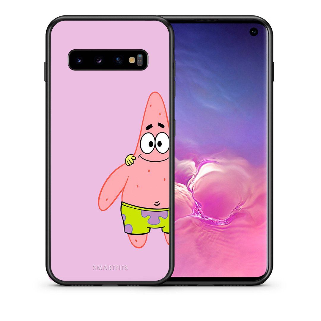 Θήκη Samsung S10  Friends Patrick από τη Smartfits με σχέδιο στο πίσω μέρος και μαύρο περίβλημα | Samsung S10  Friends Patrick case with colorful back and black bezels