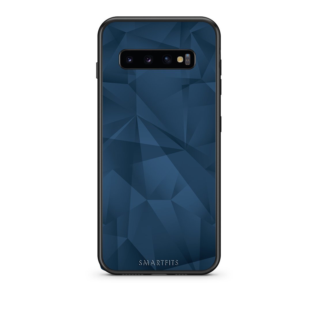 39 - samsung galaxy s10 plus Blue Abstract Geometric case, cover, bumper