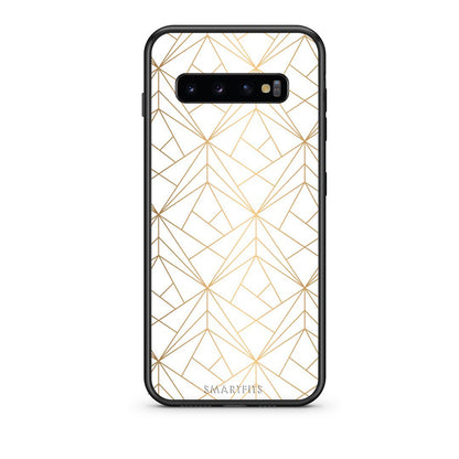 111 - samsung galaxy s10 plus Luxury White Geometric case, cover, bumper