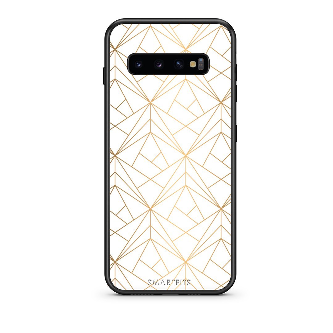 111 - samsung galaxy s10 plus Luxury White Geometric case, cover, bumper