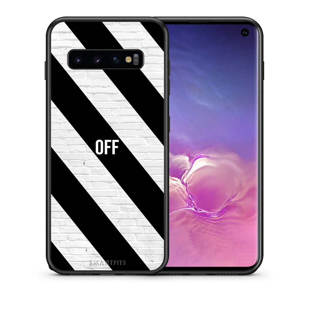 Θήκη Samsung S10 Get Off από τη Smartfits με σχέδιο στο πίσω μέρος και μαύρο περίβλημα | Samsung S10 Get Off case with colorful back and black bezels