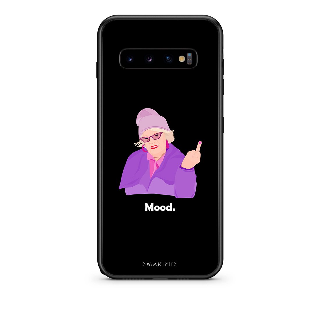 samsung s10 plus Grandma Mood Black θήκη από τη Smartfits με σχέδιο στο πίσω μέρος και μαύρο περίβλημα | Smartphone case with colorful back and black bezels by Smartfits