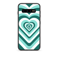 Thumbnail for samsung s10 plus Green Hearts θήκη από τη Smartfits με σχέδιο στο πίσω μέρος και μαύρο περίβλημα | Smartphone case with colorful back and black bezels by Smartfits