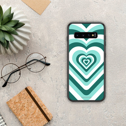 Green Hearts - Samsung Galaxy S10+ θήκη