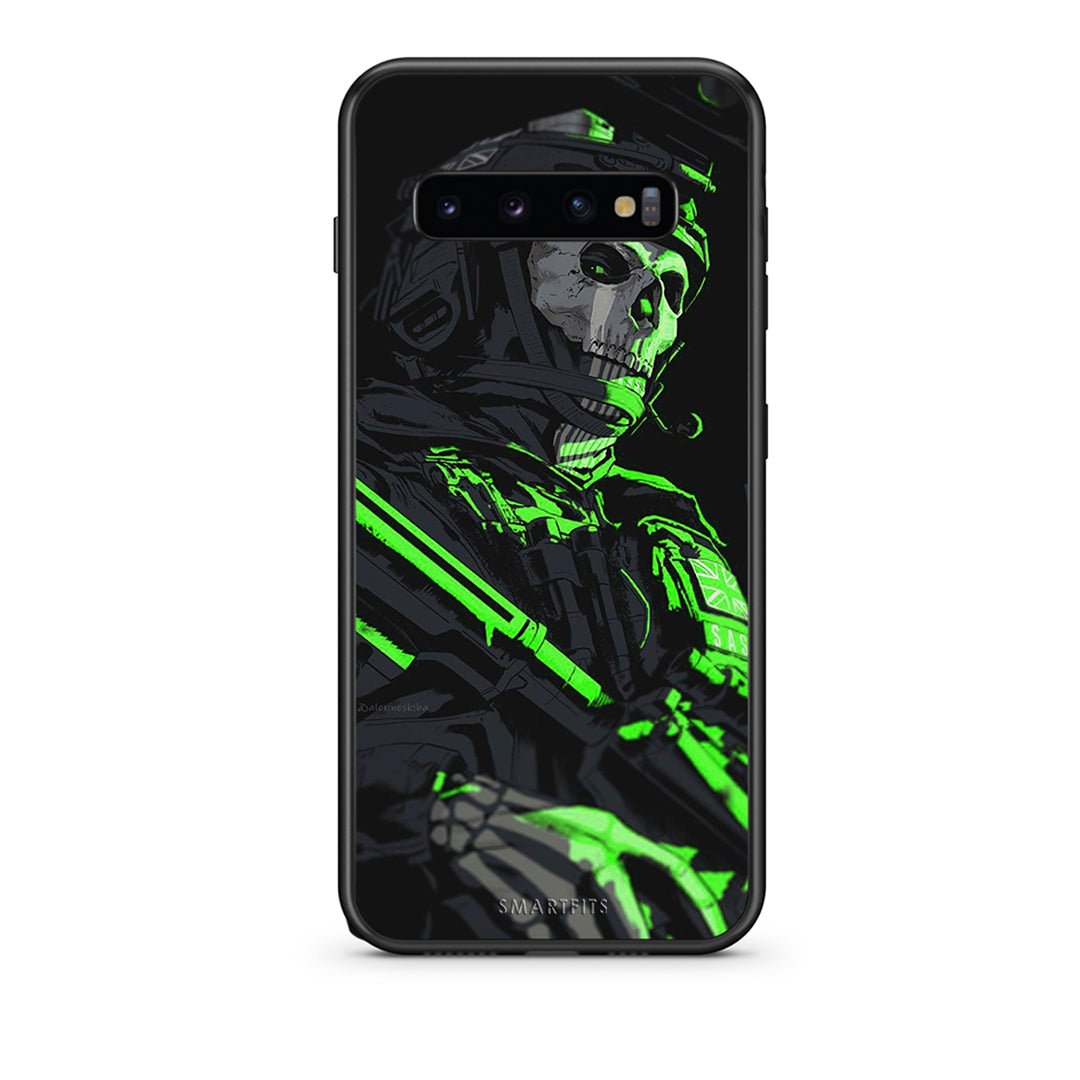 samsung s10 plus Green Soldier Θήκη Αγίου Βαλεντίνου από τη Smartfits με σχέδιο στο πίσω μέρος και μαύρο περίβλημα | Smartphone case with colorful back and black bezels by Smartfits