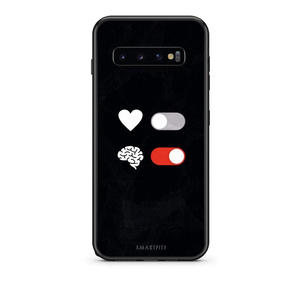 samsung s10 plus Heart Vs Brain Θήκη Αγίου Βαλεντίνου από τη Smartfits με σχέδιο στο πίσω μέρος και μαύρο περίβλημα | Smartphone case with colorful back and black bezels by Smartfits