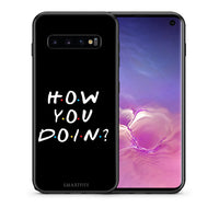 Thumbnail for Θήκη Samsung S10+ How You Doin από τη Smartfits με σχέδιο στο πίσω μέρος και μαύρο περίβλημα | Samsung S10+ How You Doin case with colorful back and black bezels