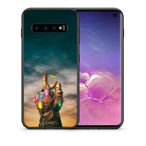 Θήκη Samsung S10 Infinity Snap από τη Smartfits με σχέδιο στο πίσω μέρος και μαύρο περίβλημα | Samsung S10 Infinity Snap case with colorful back and black bezels
