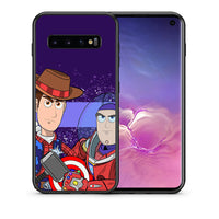 Thumbnail for Θήκη Samsung S10 Infinity Story από τη Smartfits με σχέδιο στο πίσω μέρος και μαύρο περίβλημα | Samsung S10 Infinity Story case with colorful back and black bezels