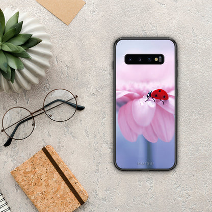Ladybug Flower - Samsung Galaxy S10 θήκη