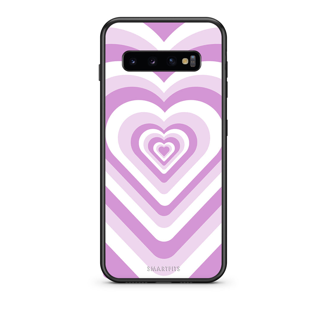 samsung s10 Lilac Hearts θήκη από τη Smartfits με σχέδιο στο πίσω μέρος και μαύρο περίβλημα | Smartphone case with colorful back and black bezels by Smartfits