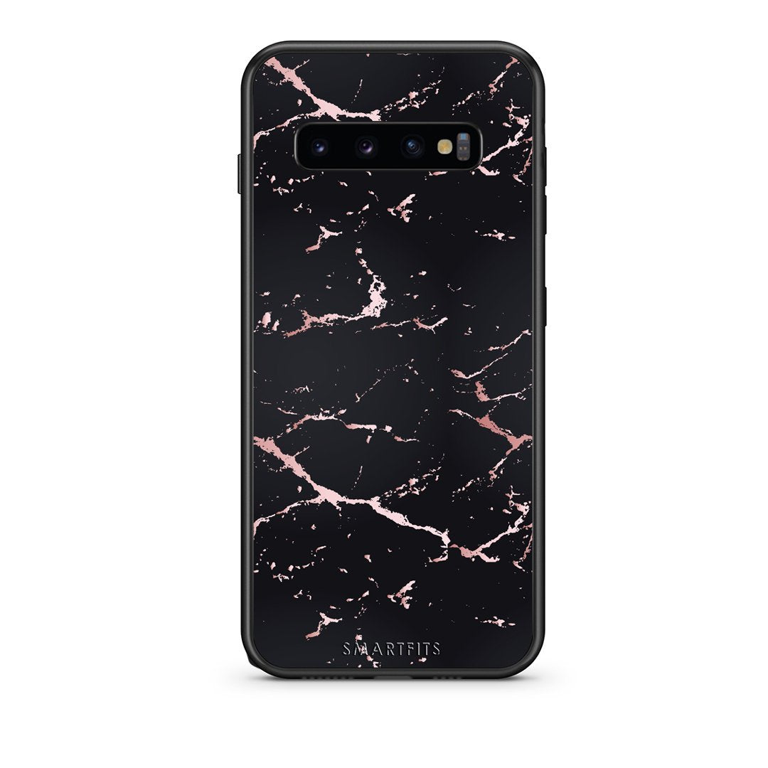 4 - samsung galaxy s10 plus Black Rosegold Marble case, cover, bumper