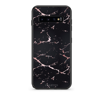 4 - samsung galaxy s10 plus Black Rosegold Marble case, cover, bumper