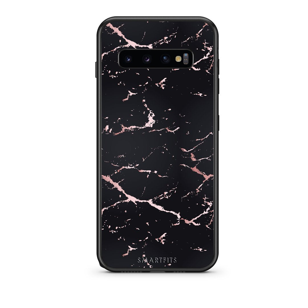 4 - samsung galaxy s10  Black Rosegold Marble case, cover, bumper