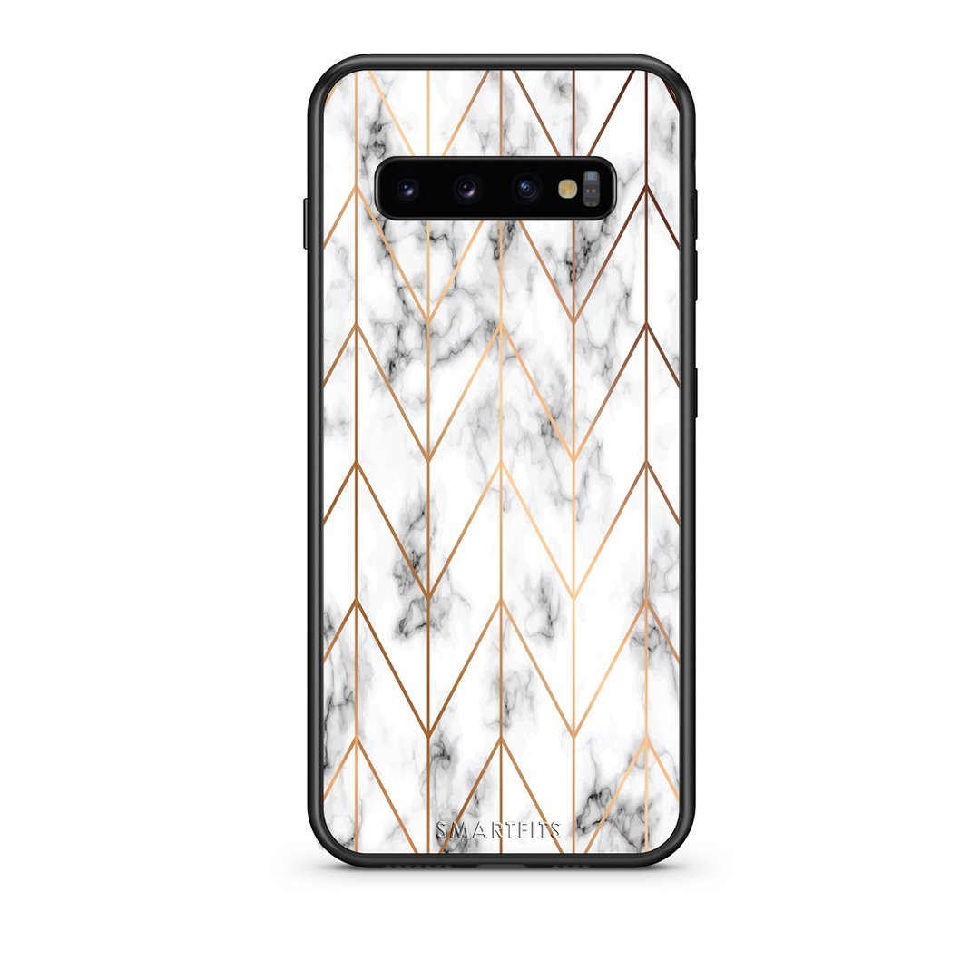 44 - samsung galaxy s10  Gold Geometric Marble case, cover, bumper