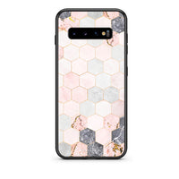 Thumbnail for 4 - samsung s10 plus Hexagon Pink Marble case, cover, bumper