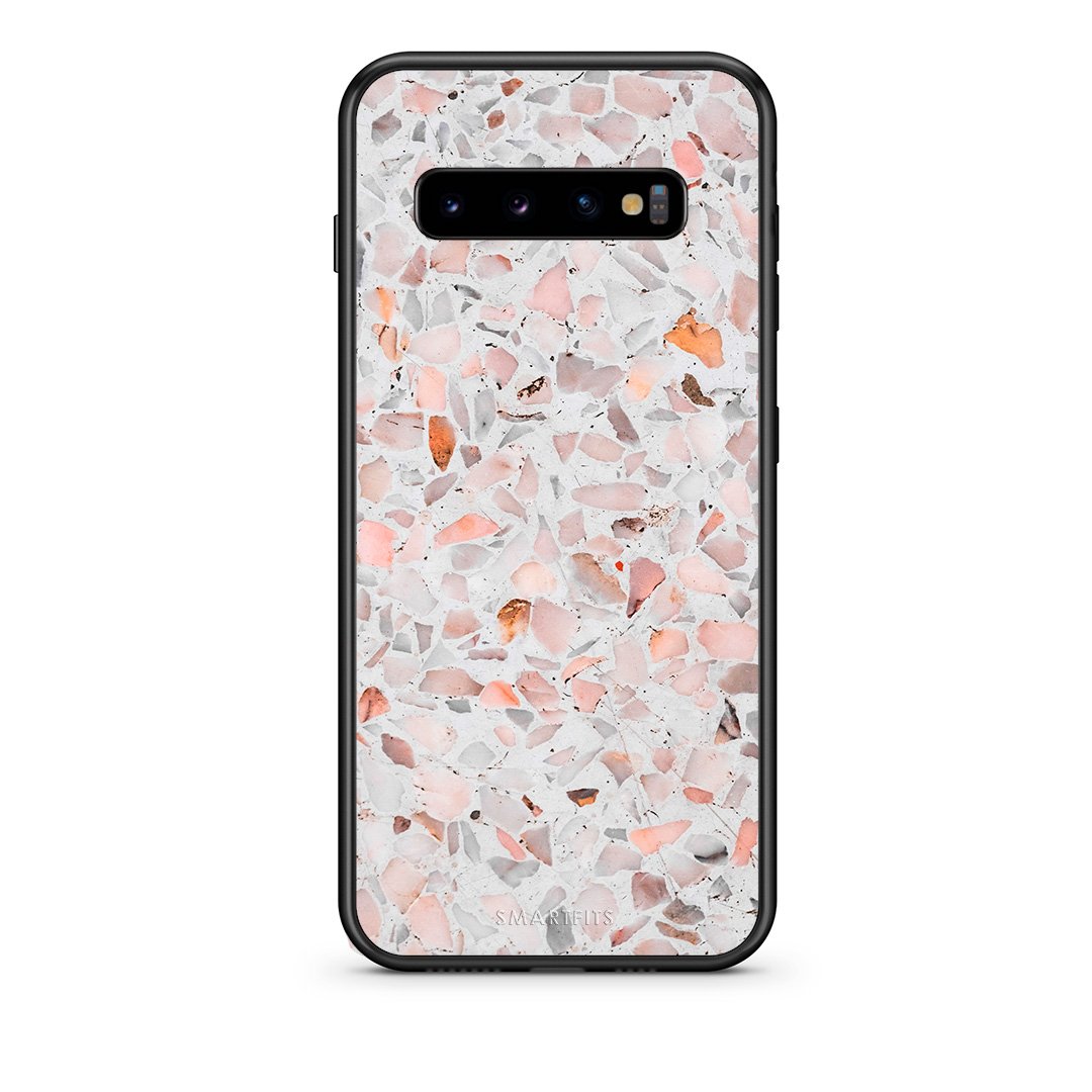 samsung s10 plus Marble Terrazzo θήκη από τη Smartfits με σχέδιο στο πίσω μέρος και μαύρο περίβλημα | Smartphone case with colorful back and black bezels by Smartfits