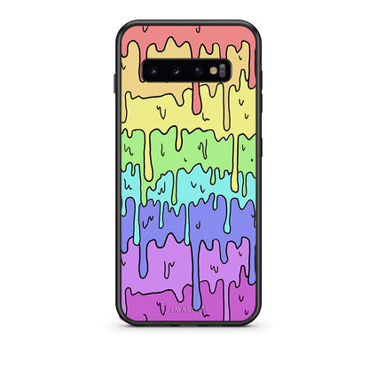samsung s10 Melting Rainbow θήκη από τη Smartfits με σχέδιο στο πίσω μέρος και μαύρο περίβλημα | Smartphone case with colorful back and black bezels by Smartfits