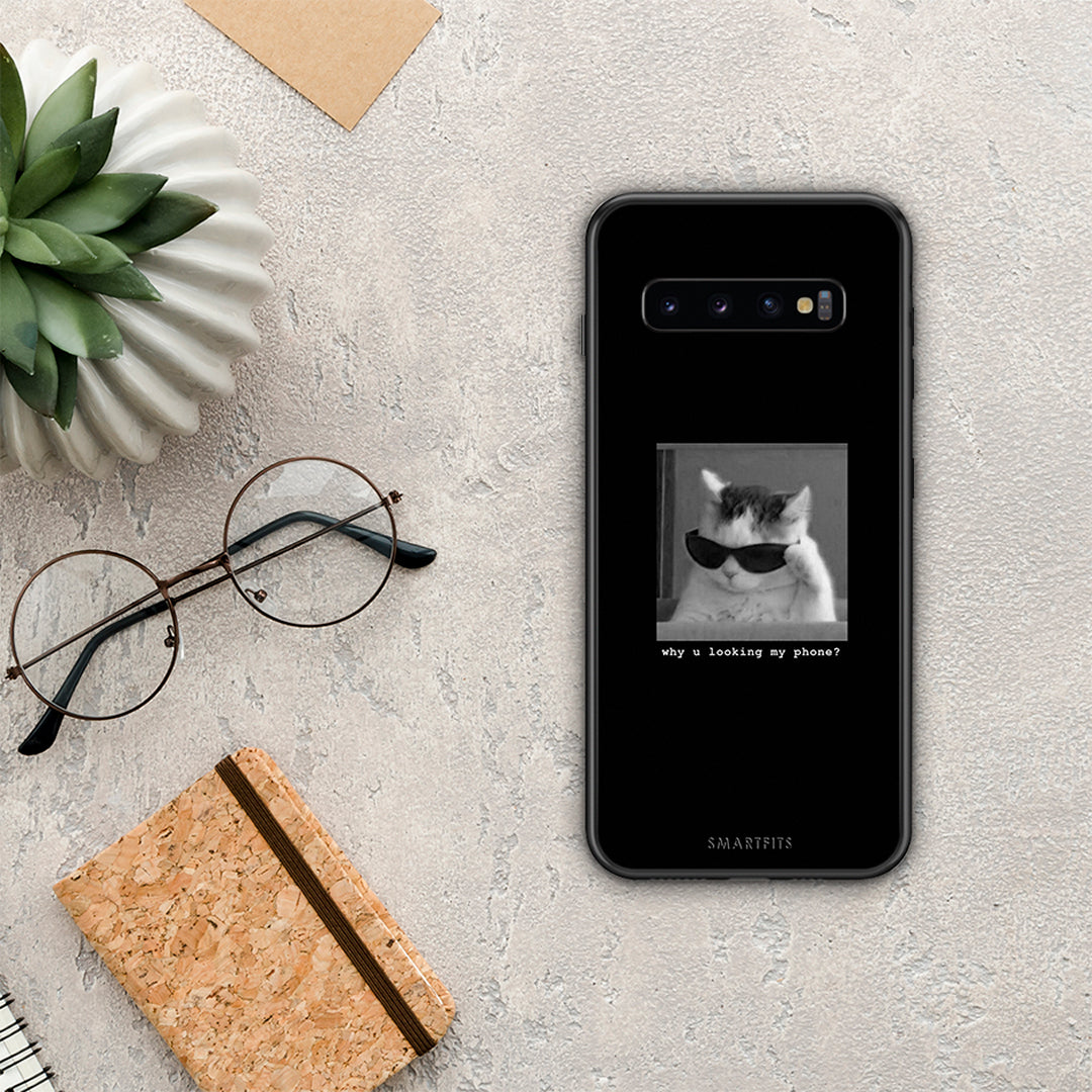 Meme Cat - Samsung Galaxy S10+ θήκη