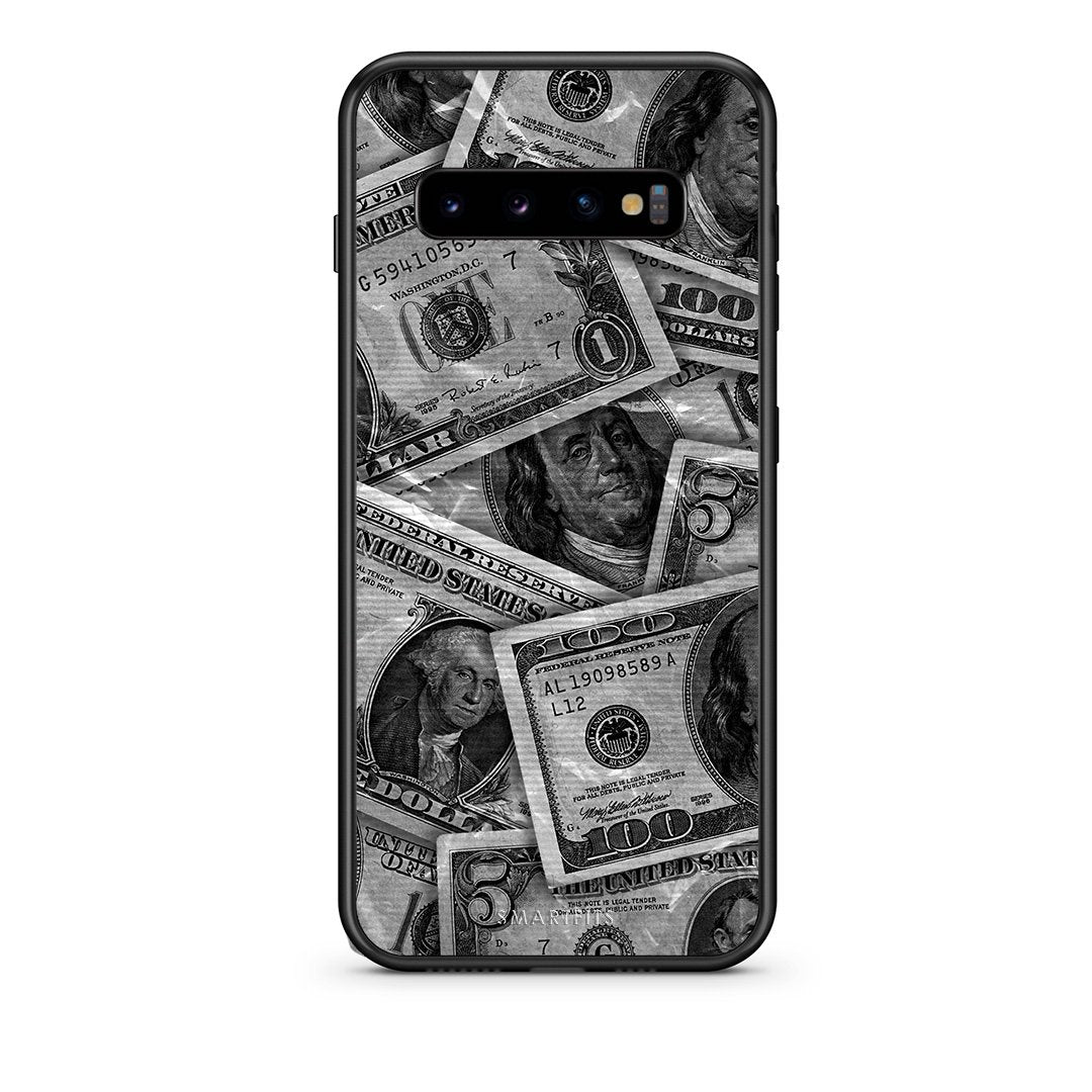 samsung s10 Money Dollars θήκη από τη Smartfits με σχέδιο στο πίσω μέρος και μαύρο περίβλημα | Smartphone case with colorful back and black bezels by Smartfits
