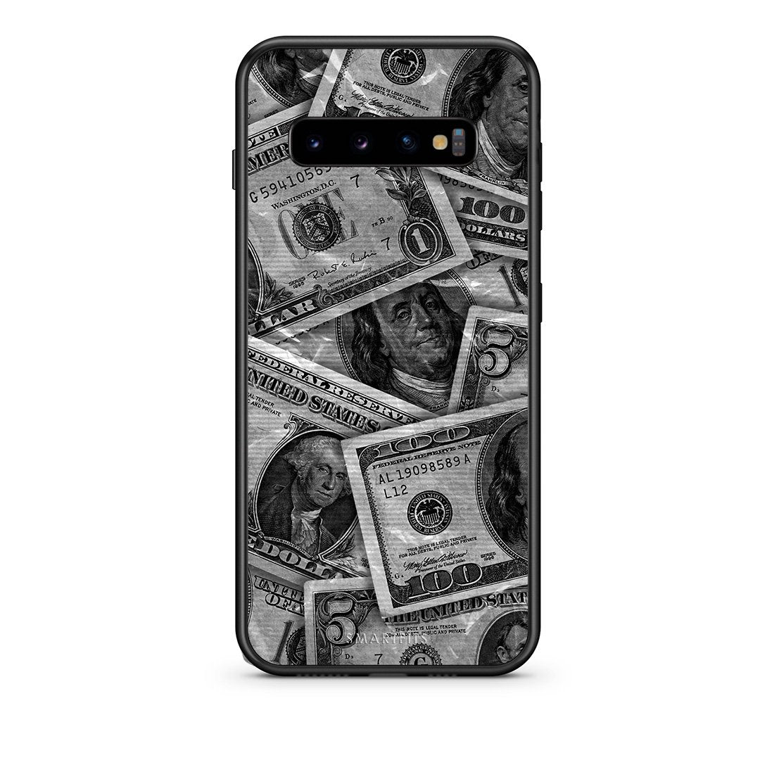 samsung s10 plus Money Dollars θήκη από τη Smartfits με σχέδιο στο πίσω μέρος και μαύρο περίβλημα | Smartphone case with colorful back and black bezels by Smartfits