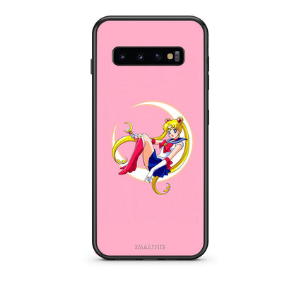 samsung s10 plus Moon Girl θήκη από τη Smartfits με σχέδιο στο πίσω μέρος και μαύρο περίβλημα | Smartphone case with colorful back and black bezels by Smartfits