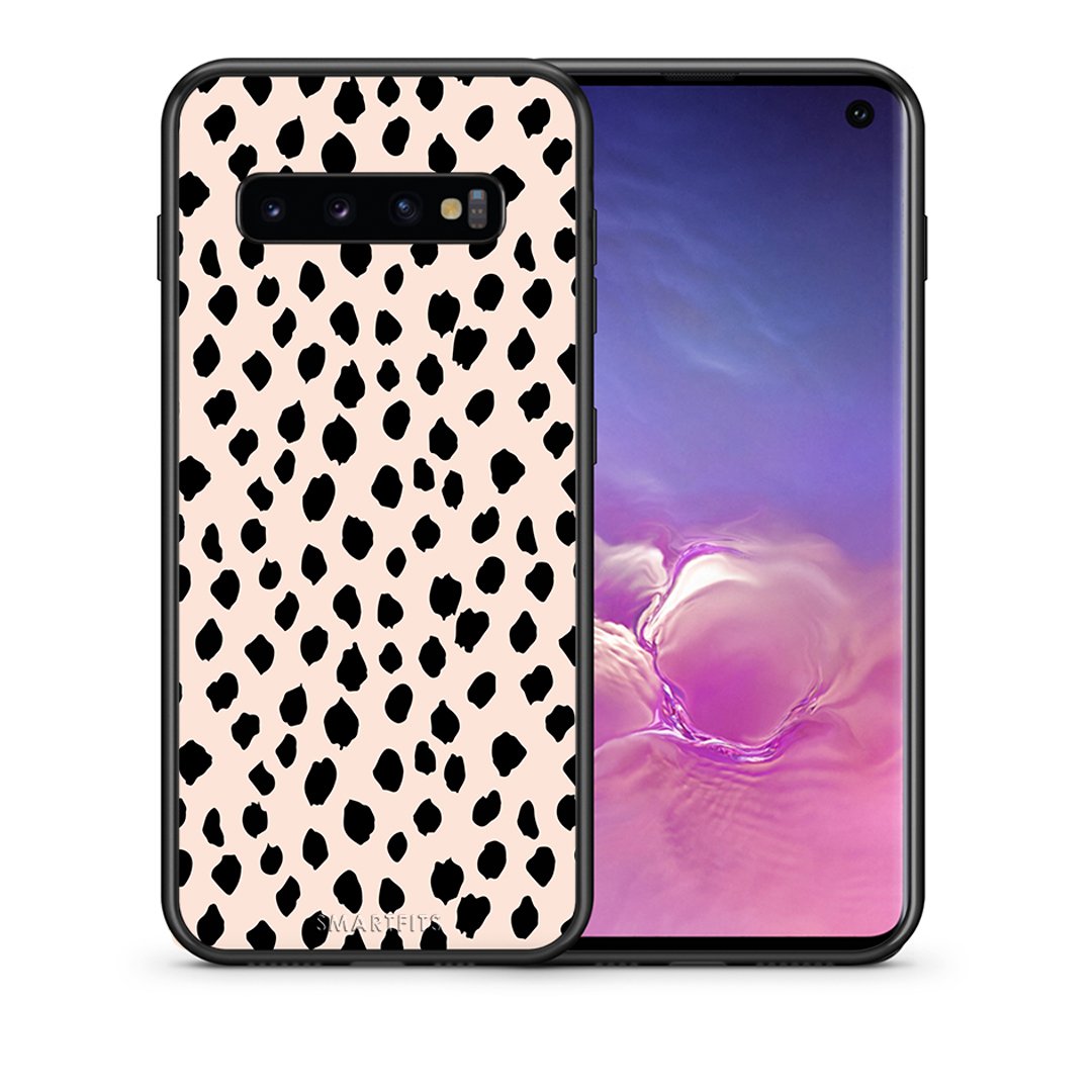 Θήκη Samsung S10+ New Polka Dots από τη Smartfits με σχέδιο στο πίσω μέρος και μαύρο περίβλημα | Samsung S10+ New Polka Dots case with colorful back and black bezels