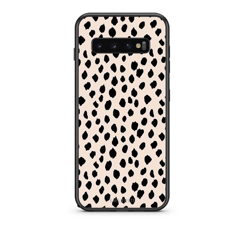 samsung s10 New Polka Dots θήκη από τη Smartfits με σχέδιο στο πίσω μέρος και μαύρο περίβλημα | Smartphone case with colorful back and black bezels by Smartfits