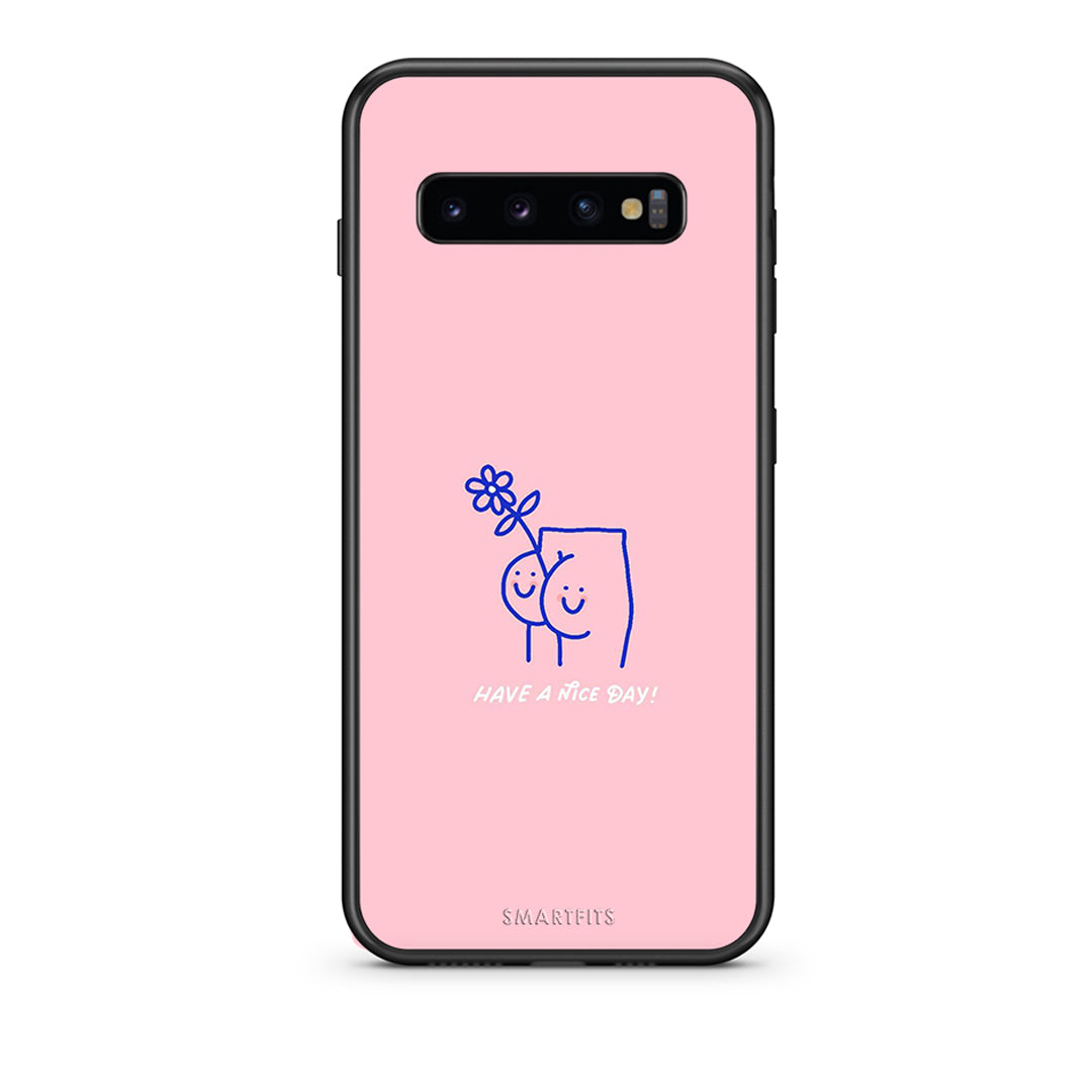 samsung s10 plus Nice Day θήκη από τη Smartfits με σχέδιο στο πίσω μέρος και μαύρο περίβλημα | Smartphone case with colorful back and black bezels by Smartfits