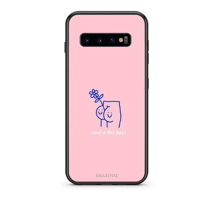 samsung s10 plus Nice Day θήκη από τη Smartfits με σχέδιο στο πίσω μέρος και μαύρο περίβλημα | Smartphone case with colorful back and black bezels by Smartfits