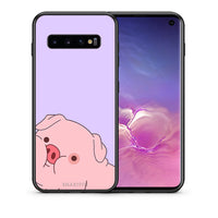 Thumbnail for Θήκη Αγίου Βαλεντίνου Samsung S10+ Pig Love 2 από τη Smartfits με σχέδιο στο πίσω μέρος και μαύρο περίβλημα | Samsung S10+ Pig Love 2 case with colorful back and black bezels