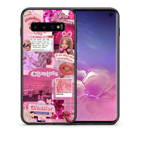 Thumbnail for Θήκη Αγίου Βαλεντίνου Samsung S10 Pink Love από τη Smartfits με σχέδιο στο πίσω μέρος και μαύρο περίβλημα | Samsung S10 Pink Love case with colorful back and black bezels