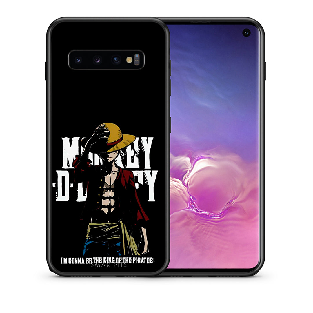 Θήκη Samsung S10 Pirate King από τη Smartfits με σχέδιο στο πίσω μέρος και μαύρο περίβλημα | Samsung S10 Pirate King case with colorful back and black bezels