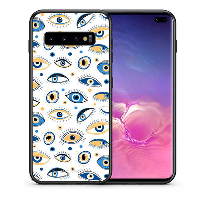 Θήκη Samsung S10+ Ftou Ftou από τη Smartfits με σχέδιο στο πίσω μέρος και μαύρο περίβλημα | Samsung S10+ Ftou Ftou case with colorful back and black bezels